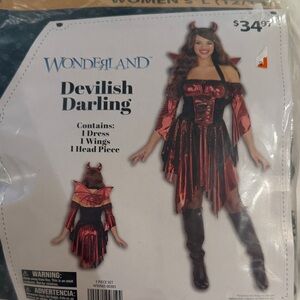 WONDERLAND Devilish Darling Kids Costume - Red and Black
